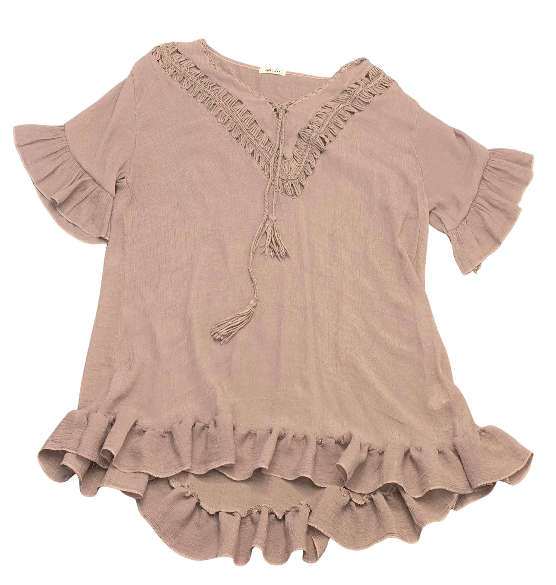 💜 Women’s XL Purple Lace-Neck Sundress / Cover-Up (Gently Loved)