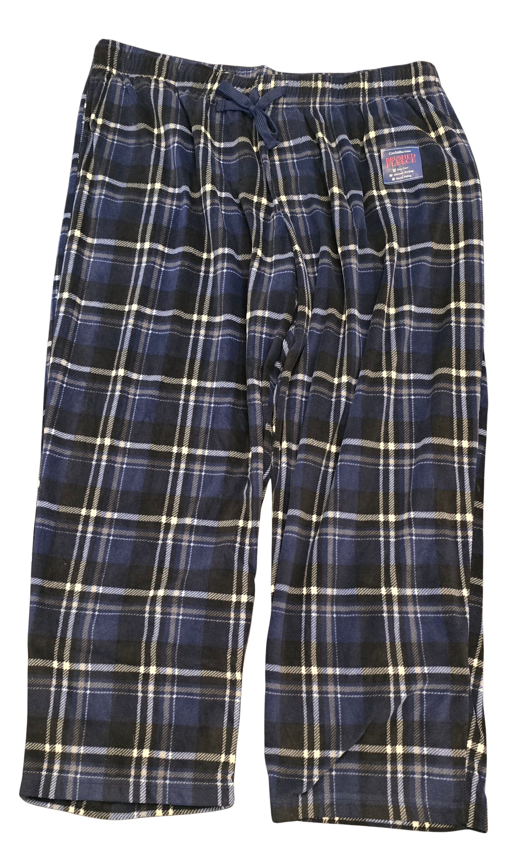 Craft & Barrow Men’s Pajama Pants – Size 2X, Dark Blue