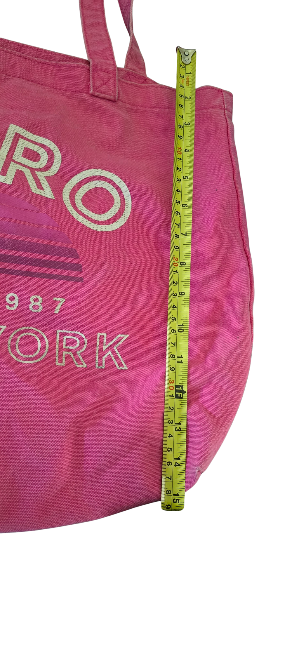 Aero Large Tote Bag – Pink with Handles – 17" x 15" (Gently Loved)