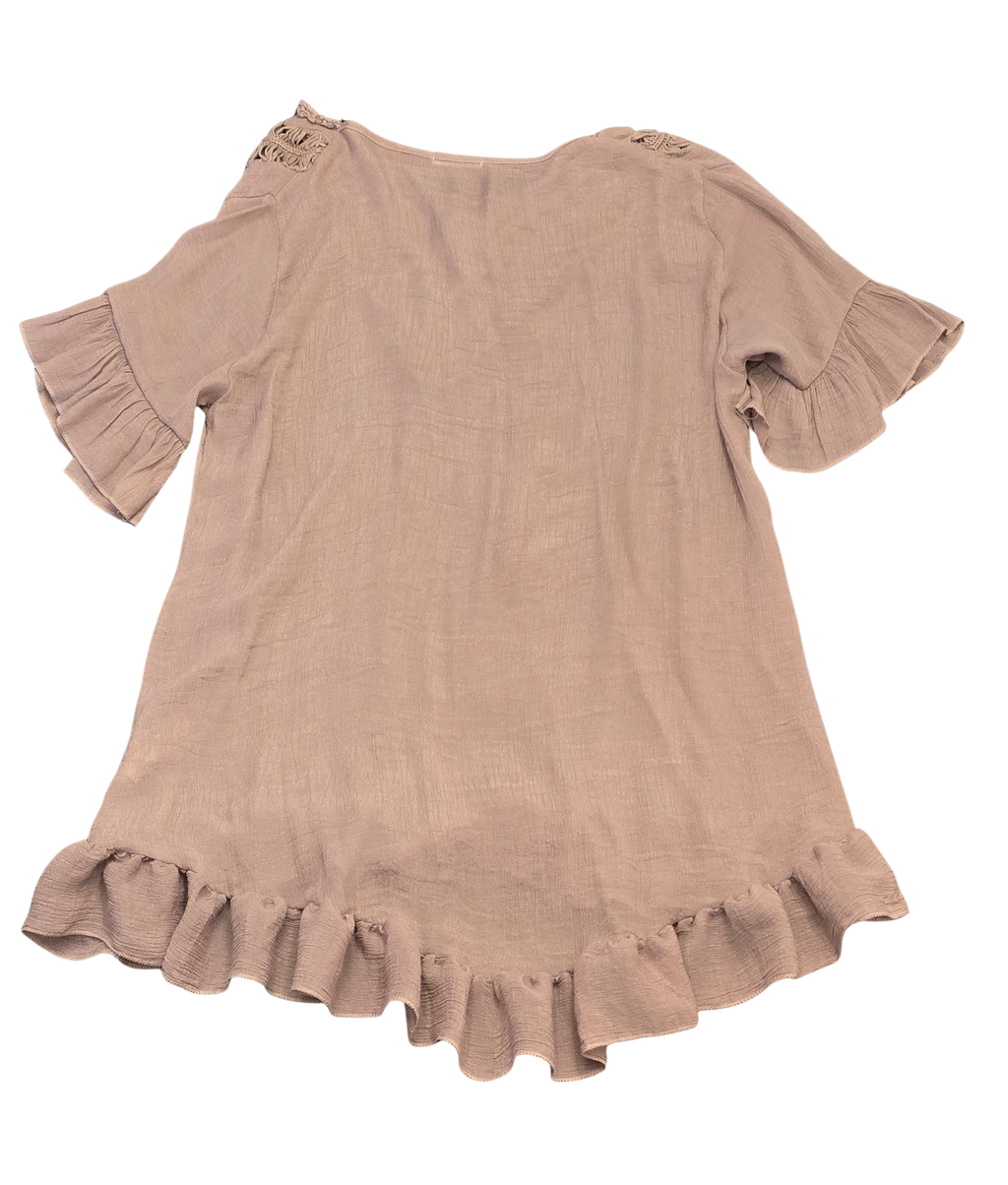 💜 Women’s XL Purple Lace-Neck Sundress / Cover-Up (Gently Loved)