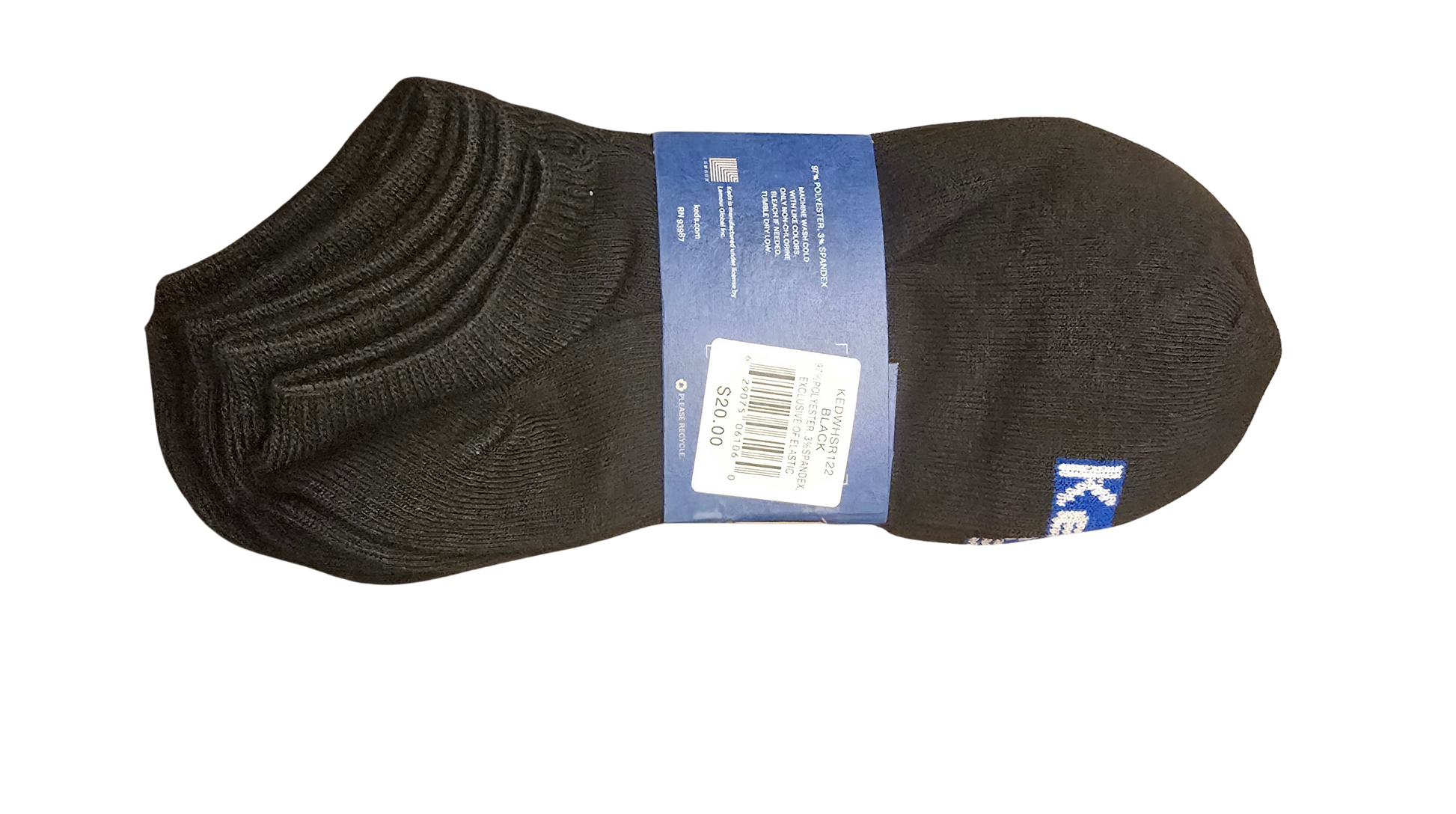 Keds Low-Cut Socks – 6 Pairs – Black – Women’s Shoe Size 6–10 (New)