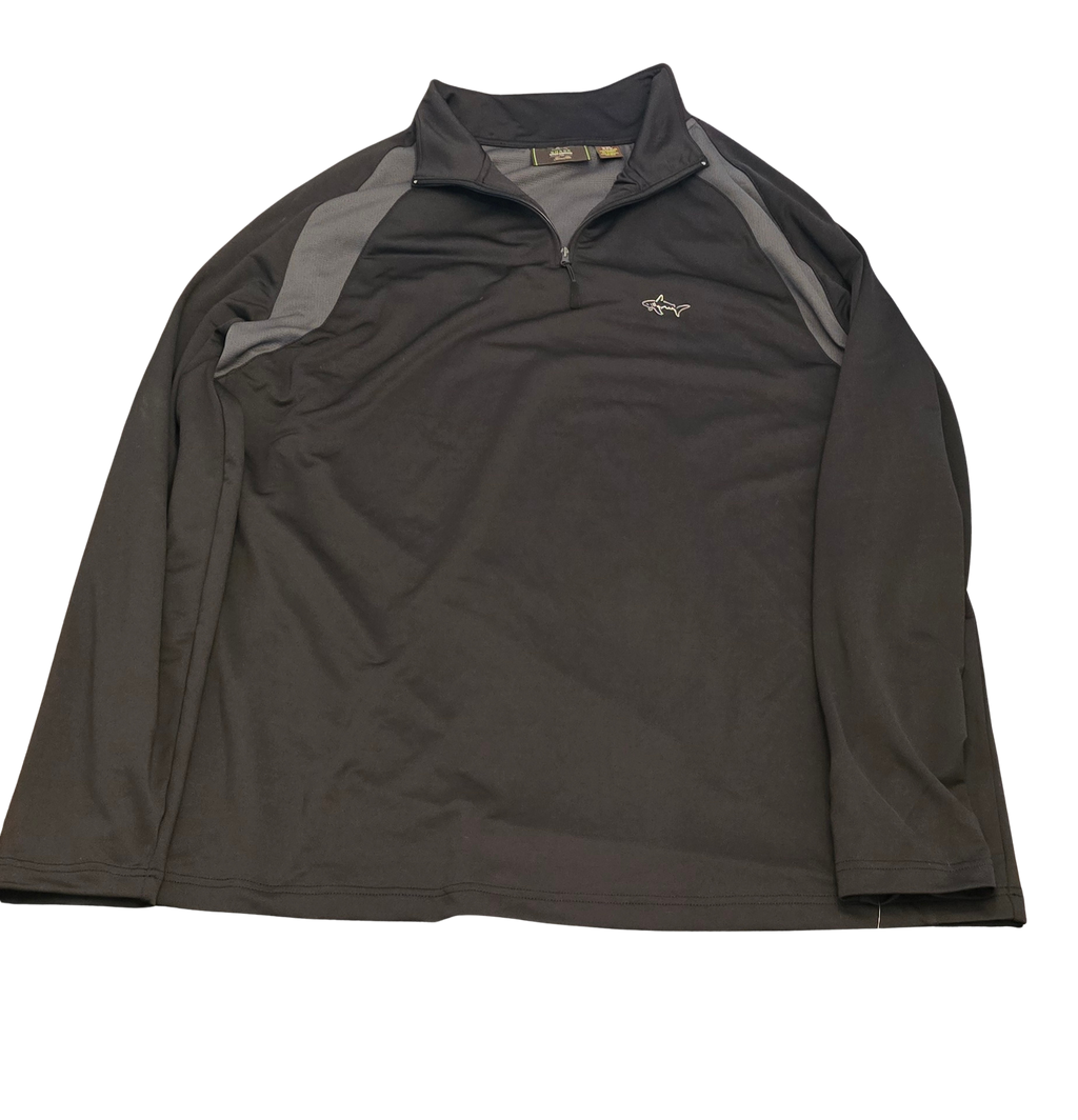 Greg Norman Shark Play Dry Sun Shirt – Men’s Size 2X, Black, UPF 50+