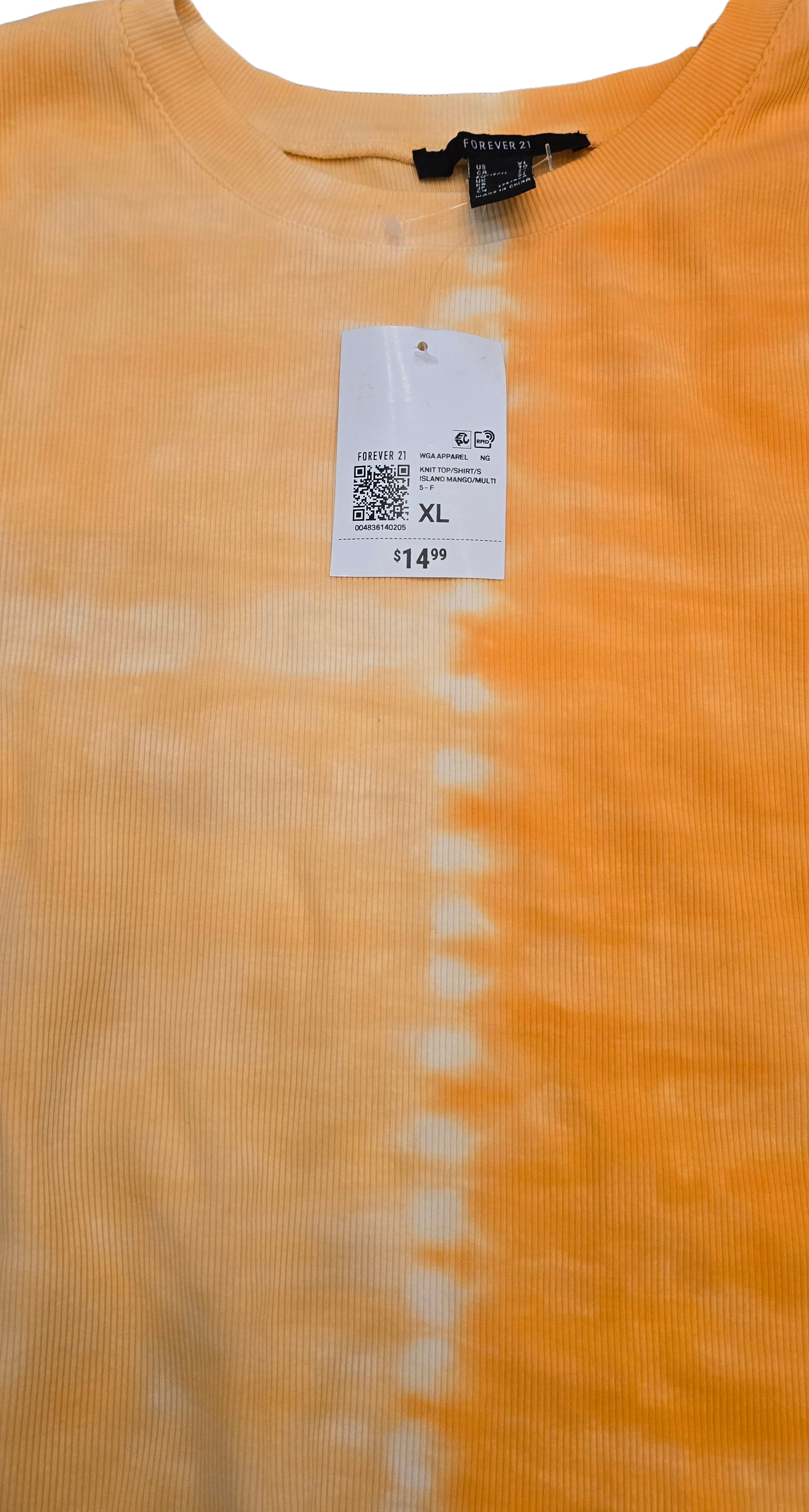 🍊 Forever 21 Orange Ombre Cropped T-Shirt – New with Tags
