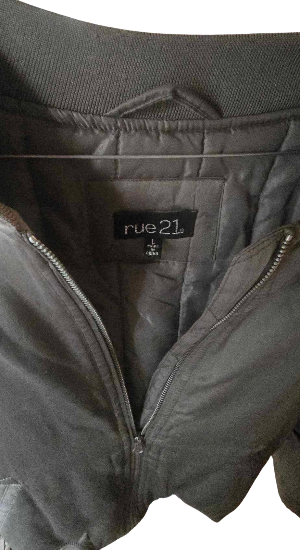 Rue 21 Green Bomber Jacket Size Large