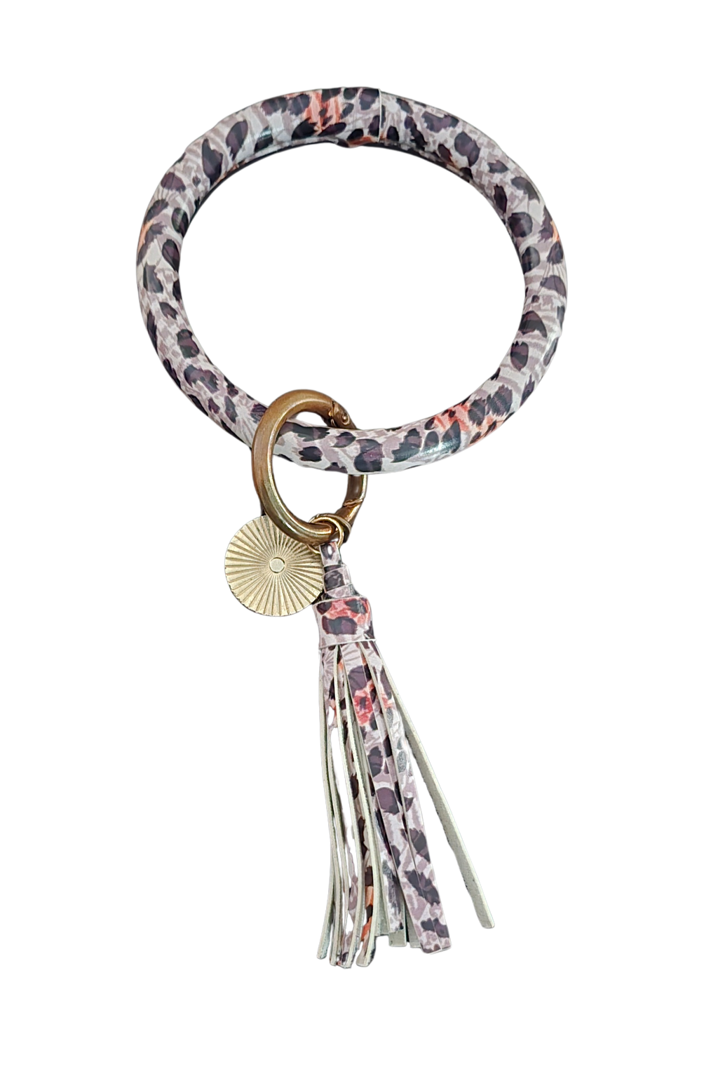 🐆 Leopard Print Tassel Bracelet Keychain