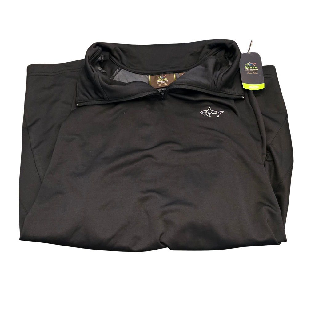 Greg Norman Shark Play Dry Sun Shirt – Men’s Size 2X, Black, UPF 50+