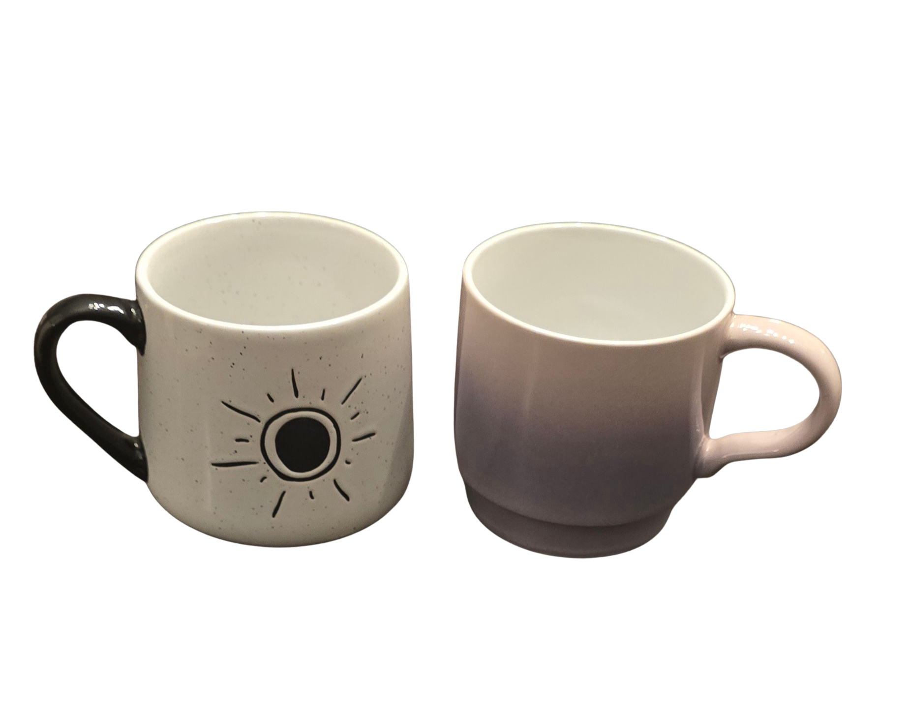 ☕ Mainstays Coffee Mug Set – Sun &amp; Ombre Purple – 14 oz Each (New)