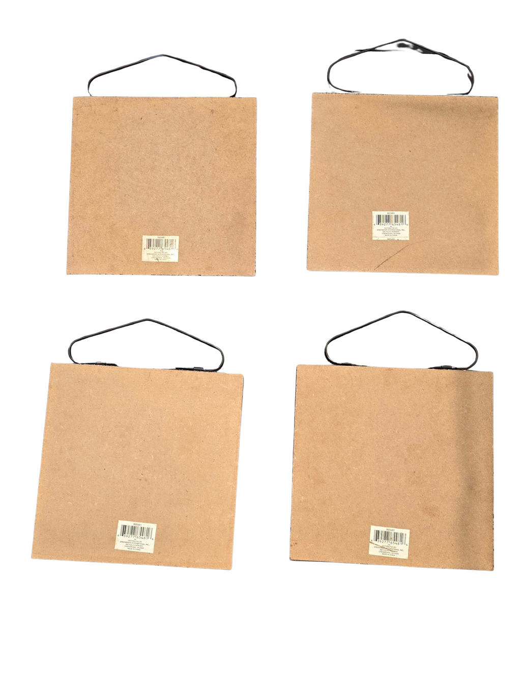 Bundle 4 Wall Plaques with Chinese Symbols - Hope, Love, Faith & Wisdom