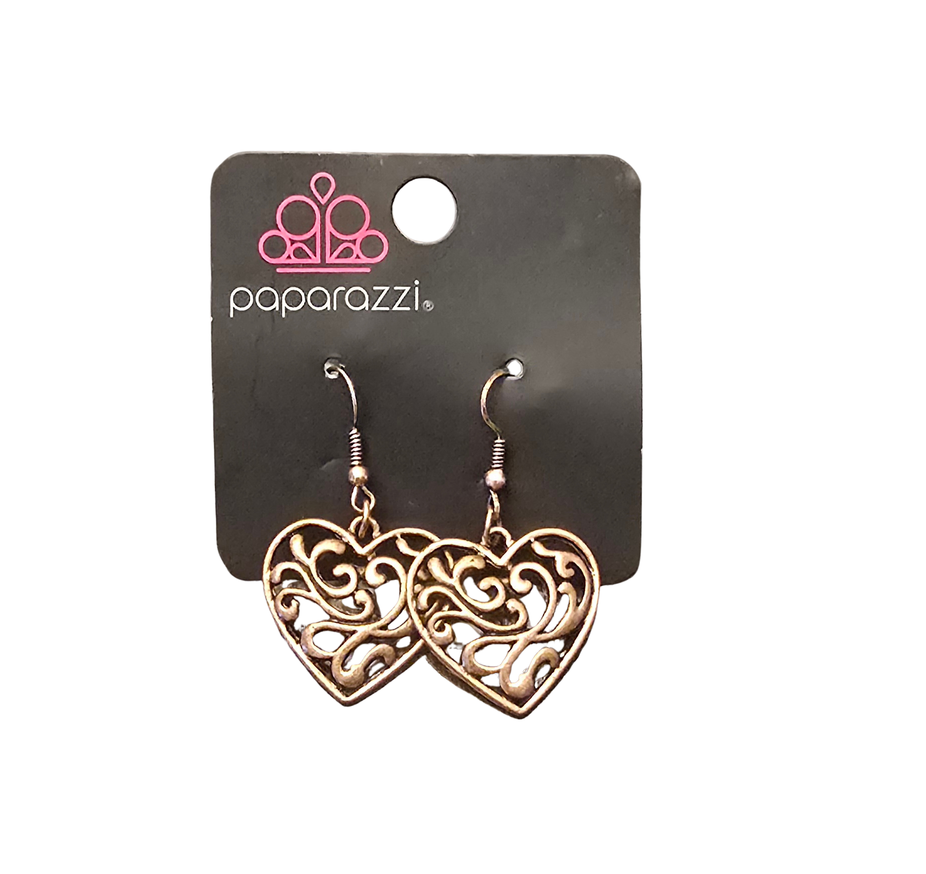 🧡 Paparazzi “The Truth” Earrings – Copper Hearts