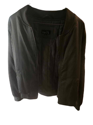 Rue 21 Green Bomber Jacket Size Large